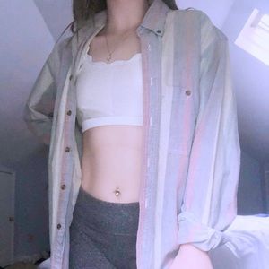 pastel button up